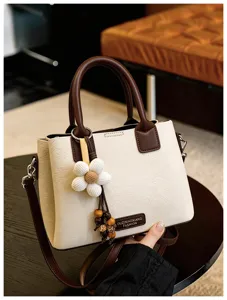 Vintage women shoulder crossbody bucket bag, fashionable spring summer small handbag.