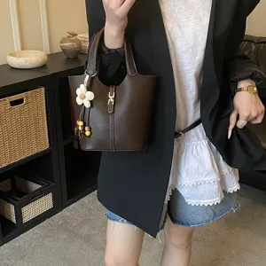 Retro Eimer Tasche Damen Mode Pendler Schultertasche schick minimalistisch Freizeittasche