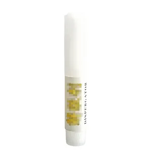 Nail glue remover pen detail view, portable white dispenser bottle for professional manicures.