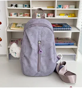Koreanischer Stil minimalistischer bedruckter Brustbeutel Umhängetasche für Studenten