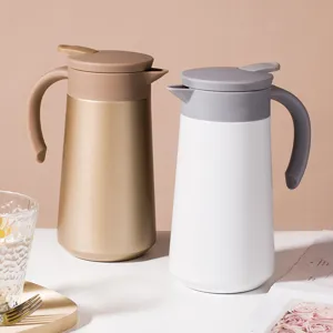 Cafetière Isolée Portable en Acier Inoxydable Bouteille Thermos à Vide Moderne Minimaliste pour Maison Bureau