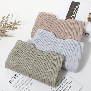French chic glitter pleated clutch bag elegant evening handbag minimalist wrist purse for women