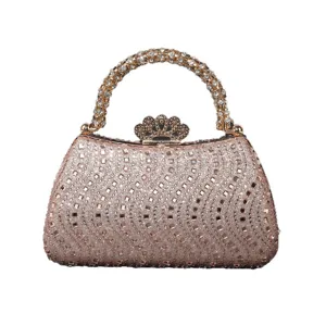 Elegant rhinestone evening clutch bag sparkling crystal handbag for women banquet wedding