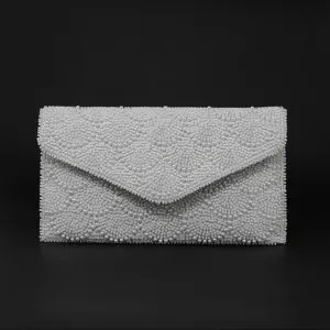 Borsa da Sera da Donna Strass Perline Pochette Elegante Borsa a Tracolla a Catena per Festa Matrimonio Banchetto Cheongsam Borsetta