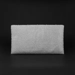 Elegante borsa da sera con perline di strass da donna lussuosa borsa a tracolla.