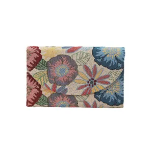 Vintage floral jacquard envelope bag stylish woven clutch purse for women evening party