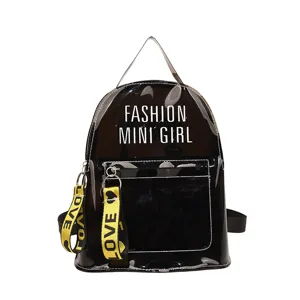 Mochila transparente verano de PVC moda gelatina bolso casual con letras para mujeres