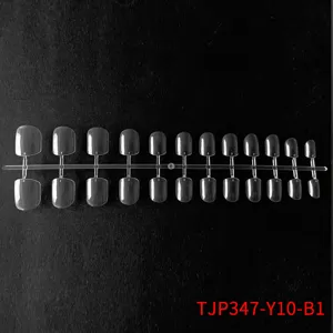 Unghie finte trasparenti corte set di punte per unghie per nail art design manicure