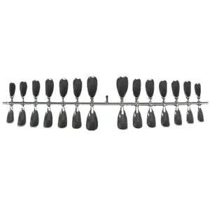 Unghie finte trasparenti su supporto set di unghie press-on corte per manicure e design