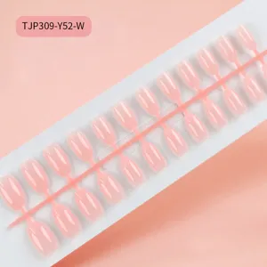 Uñas postizas largas tipo ataúd sin pintar tiras de uñas al por mayor accesorios