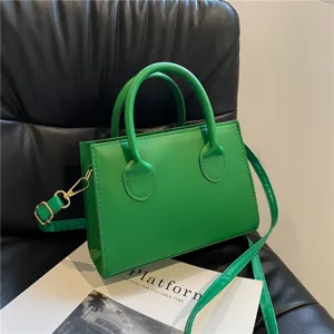 Sac Bandoulière Small en Cuir PU Décontracté pour Femmes Vintage Couleur Unie Sac à Main Mode Quotidien