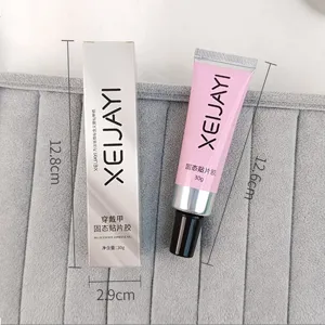 Solid Nail Tips Gel Strong Adhesive Extension Nail Glue Upgraded Clear Phototherapy Gel Tube Pressed Fake Nails Bonding Agent DIY Professional Manicure Glue