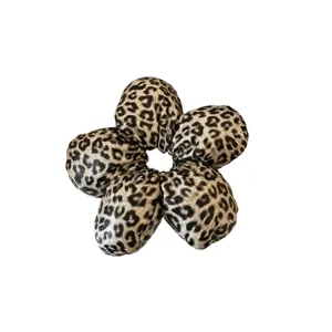 Otoño invierno estampado leopardo flor coletero elástico moda mujer accesorio pelo