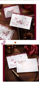 Decorative butterfly rose greeting message cards for graduation wish blessing and wall decor