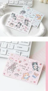 Leuke katten design wenskaarten, ideaal voor afstudeerwensen, notities en decoratie.