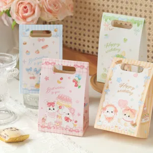 Cartoon Papier Bonbonnière Geschenktüte Süßes Tierdruck Snack Aufbewahrungsbox Für Hochzeit Party Geburtstag Babyparty Gefälligkeiten