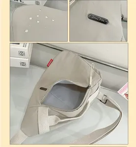 Bolso cruzado de nailon casual para hombres y mujeres, mochila impermeable minimalista.