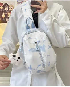Bolso de pecho de moda coreana tinte anudado diseño de nicho bandolera casual mujer