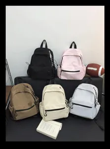 Casual minimalist canvas backpack for students, multi-color daily casual school bag.