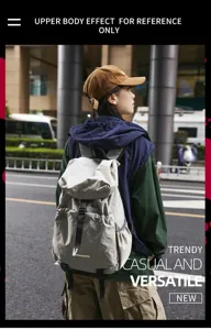 Casual large capacity backpack for travel and daily commute, lightweight waterproof school bag.