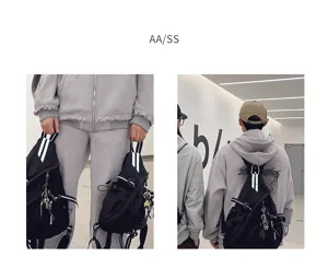 Zaino multifunzionale streetwear coreano per uomo, borsa fitness per sport casual.