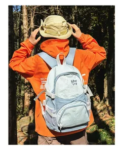 Zaino casual da campeggio in stile giapponese per donna e uomo, borsa da viaggio leggera.