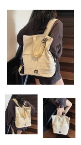Zaino da donna in nylon alla moda grande capacità borsa da viaggio casual zainetto versatile.