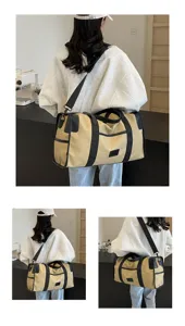 Casual fashion large capacity travel shoulder cross-body handbag for men and women new style.