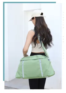 Large capacity sports gym bag, outdoor travel fitness shoulder bag, waterproof yoga duffel bag.