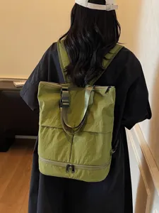 Donna Moda Casual Nylon Zaino Grande Capacità Viaggio Borsa Scolastica Versatile Quotidiano Commuter Zaino Borsa