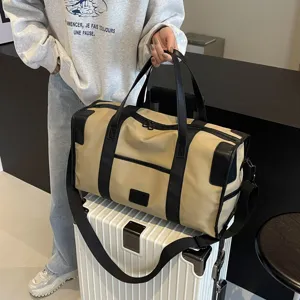 Large capacity travel duffel bag with shoulder strap for men and women weekend trip
