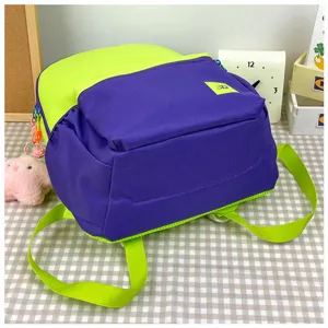 Sac à dos colorblock étudiant décontracté grande capacité cartable voyage quotidien sac stylé