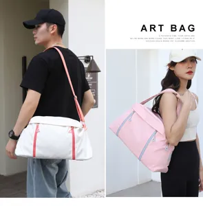 Waterproof sports gym duffel bag large capacity outdoor travel shoulder crossbody bag.