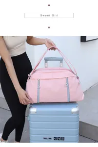 Large capacity waterproof travel fitness bag, multifunctional sports duffel for yoga swim