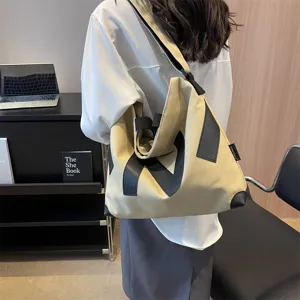 Canvas tote bag for women casual shoulder crossbody bag fashion student aesthetic bag