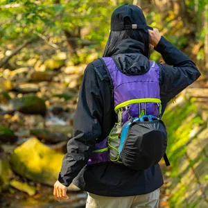 Outdoor cycling hiking backpack, foldable hydration daypack for sports and outdoor travel.