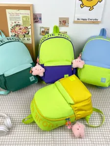 Sac a dos etudiant colore grande capacite cartable stylise tendance couleur contrastee