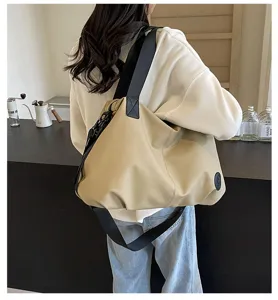 Casual large capacity nylon tote bag women stylish commuter shoulder crossbody bag travel
