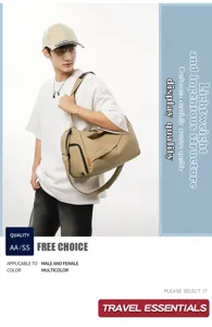 Lightweight casual travel duffel bag for men and women, waterproof sports fitness shoulder bag.