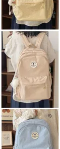 Große Kapazität minimalistischer Studenten Rucksack Detail, stilvolle Laptop Tasche.