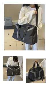 Large capacity travel duffel bag, stylish gym sports bag, lightweight weekend luggage bag