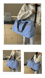Large capacity travel duffel bag, stylish gym fitness bag, lightweight carry-on luggage bag.