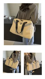 Large capacity travel duffel bag for gym, fitness, and short business trips with dry wet separation.