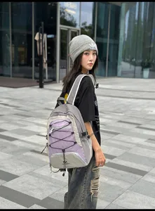 Zaino coulisse donna tempo libero sport esterno borsa giorno viaggio scuola lavoro