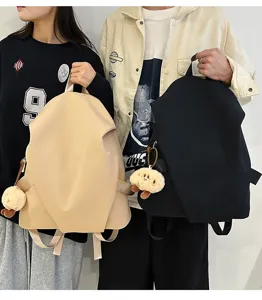 Zaino da viaggio minimalista elegante per uomo e donna, borsa scolastica casual alla moda.