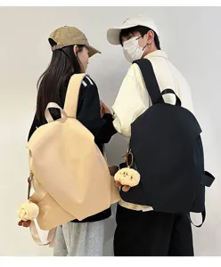 Zaino da viaggio impermeabile minimalista per uomo e donna, borsa scuola alla moda e zainetto.
