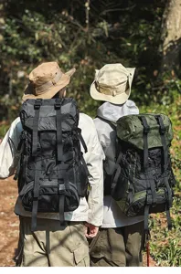 Outdoor professional hiking backpack large capacity waterproof camping double shoulder travel bag detail