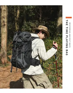 Outdoor professional hiking backpack with large capacity for camping, travel and trekking.