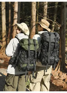 Professional waterproof outdoor hiking backpack with large capacity for camping and travel.