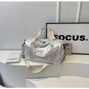Borsa da viaggio olografica grande capacità borsa sportiva fitness con tracolla